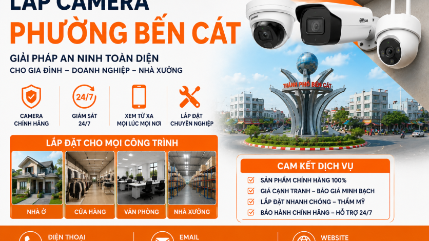 Lắp Camera Phường Bến Cát Chính Hãng | Báo Giá Mới Nhất 2026