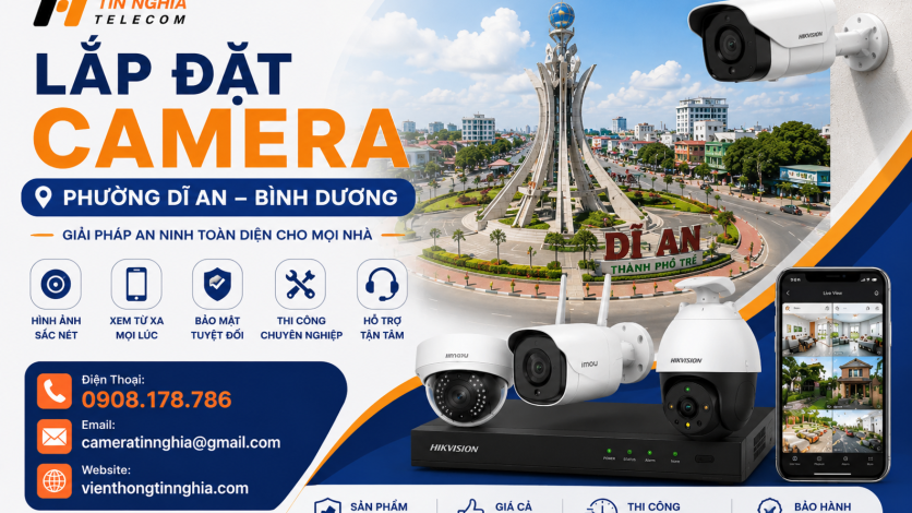 Lắp Camera Phường Dĩ An Bình Dương | Báo Giá Mới Nhất 2026 | Chính Hãng