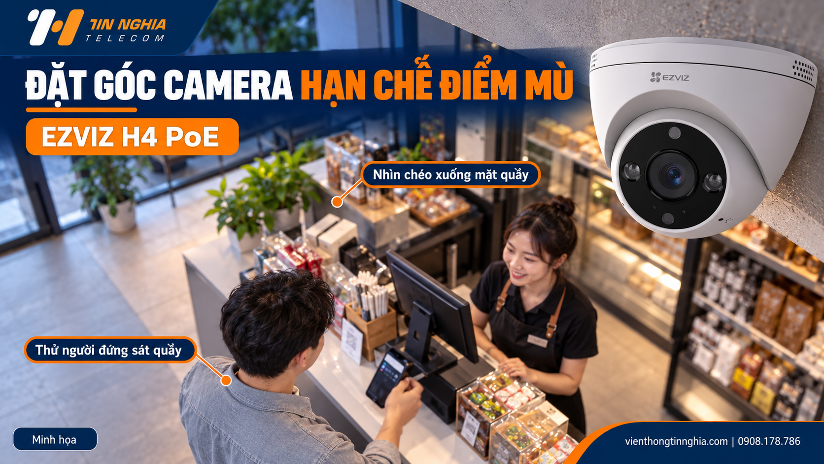 Chọn vị trí lắp để hạn chế màn hình và người che khuất – Viễn Thông Tín Nghĩa