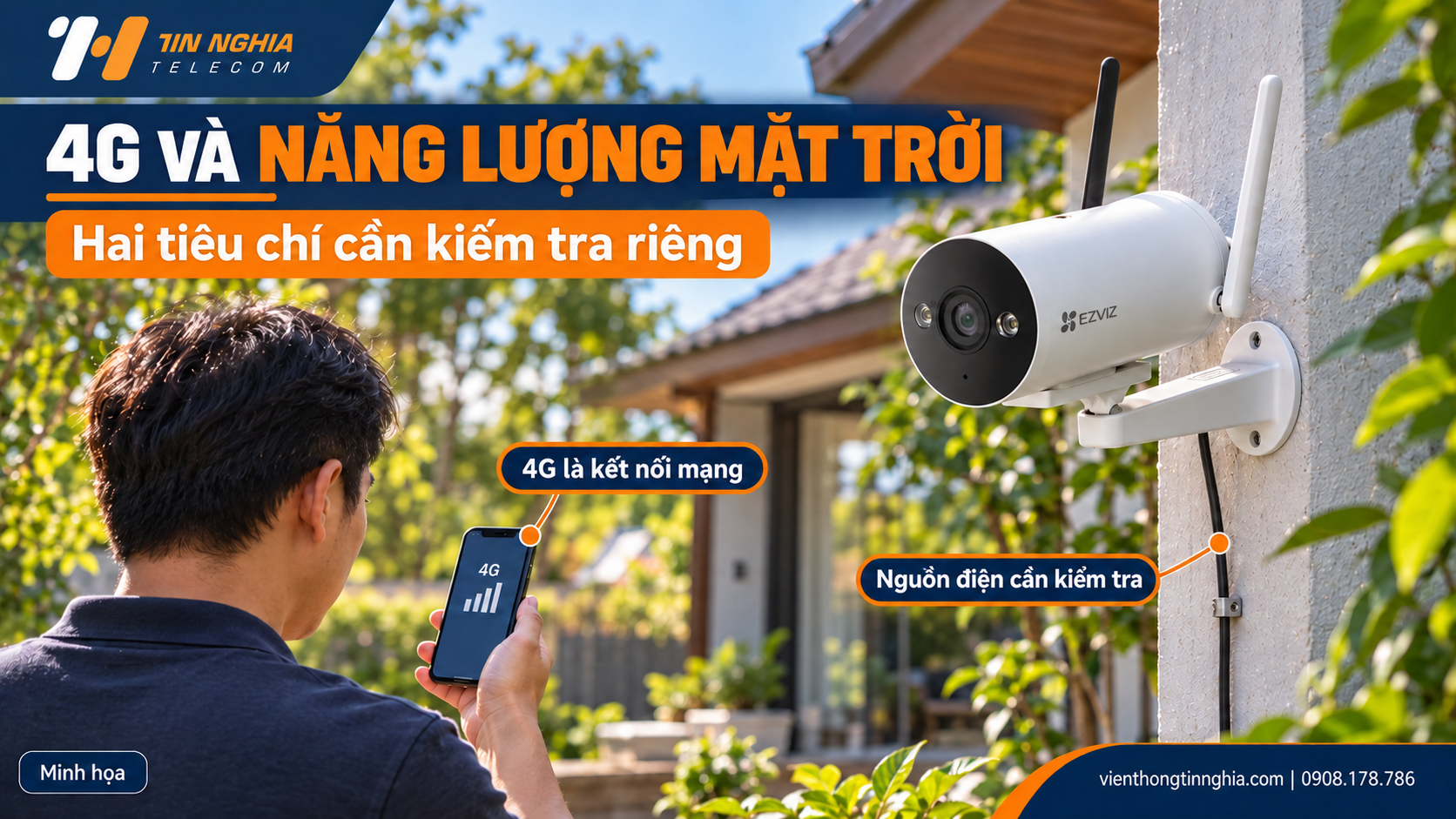 Phân biệt kết nối 4G và nguồn pin năng lượng mặt trời – Viễn Thông Tín Nghĩa