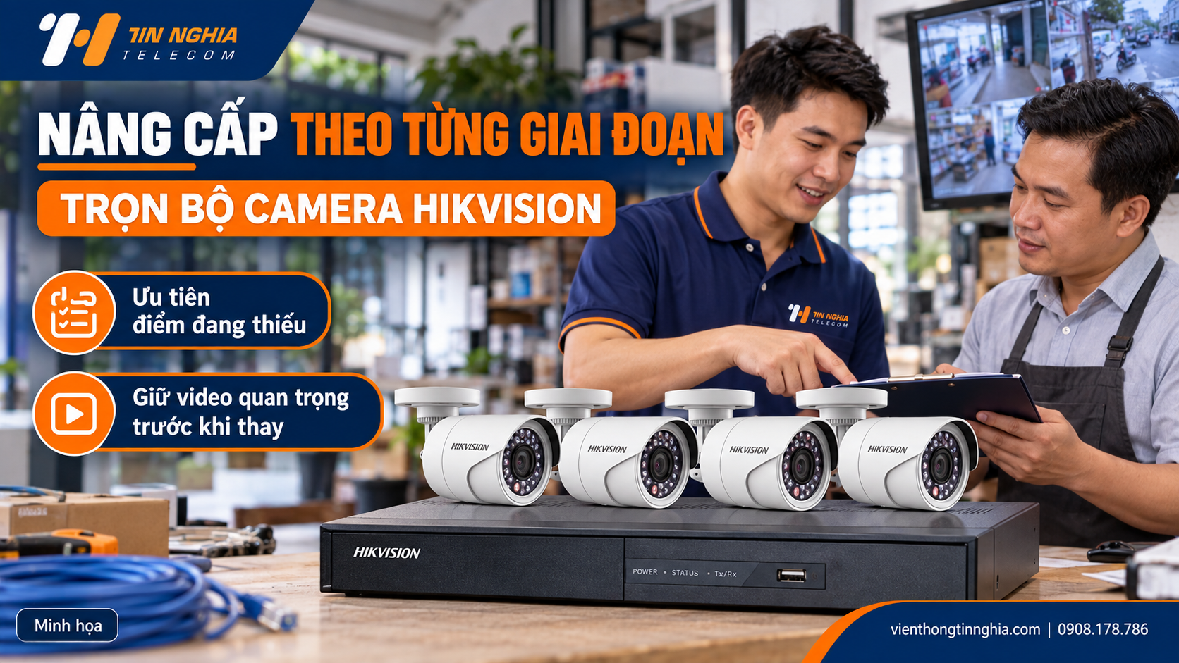 Nâng cấp theo giai đoạn và nghiệm thu đúng mục tiêu – Viễn Thông Tín Nghĩa