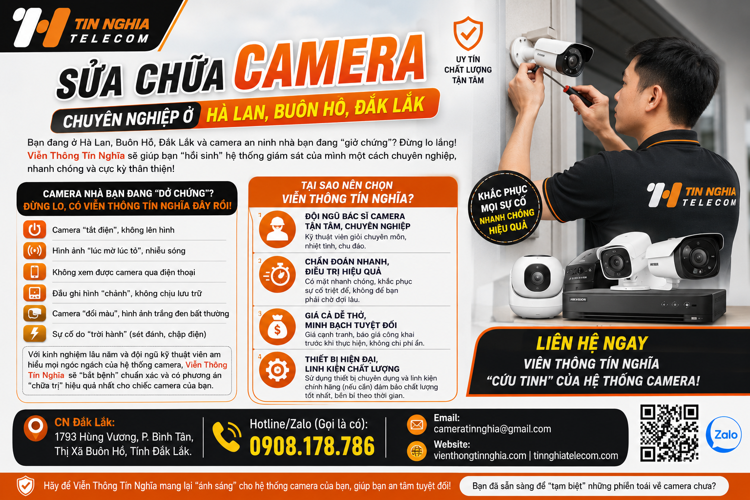 Sửa Chữa Camera Chuyên Nghiệp Ở Hà Lan, Buôn Hồ, Đắk Lắk