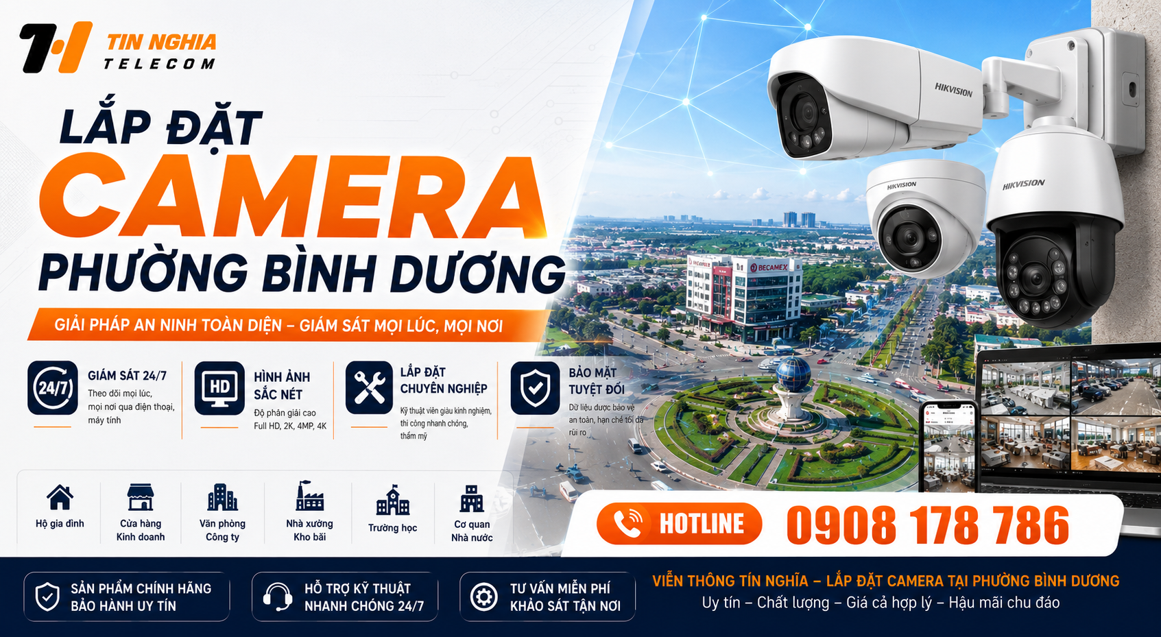Lắp Đặt Camera Phường Bình Dương Uy Tín – Giải Pháp An Ninh Toàn Diện, Giá Tốt 2026