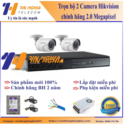 Trọn Bộ 2 Camera Hikvision