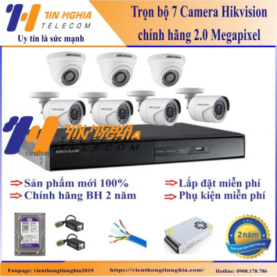 Trọn Bộ 7 Camera Hikvision
