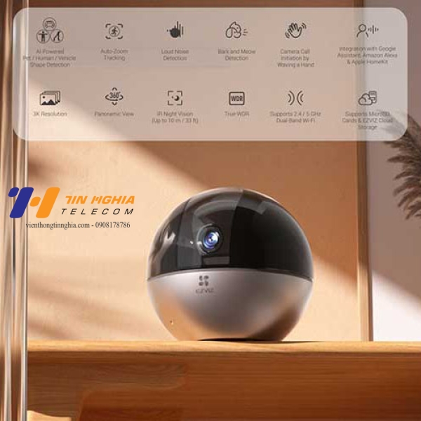 Camera WiFi quay quét EZVIZ E6 3K 5MP