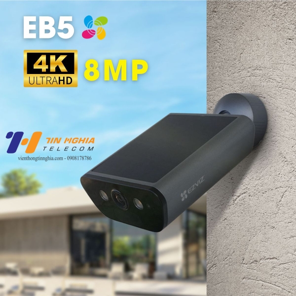 Camera pin năng lượng mặt trời EZVIZ EB5 4K 8MP