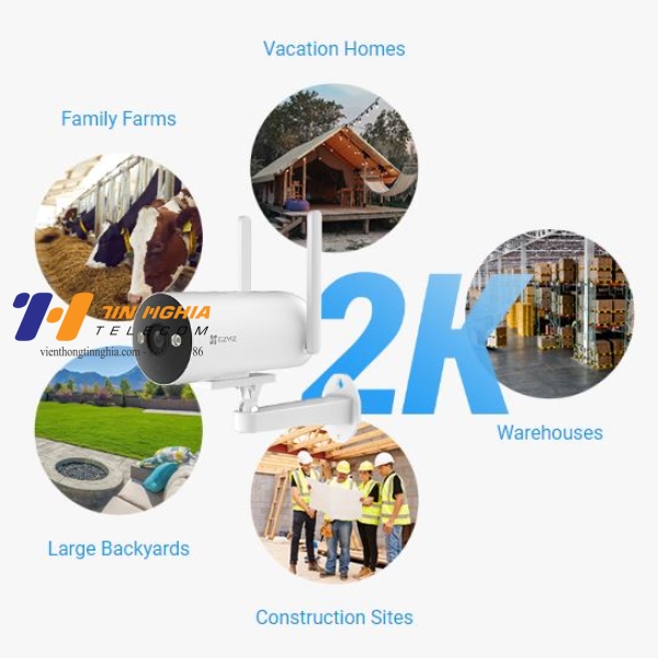Camera Ngoài Trời EZVIZ H5 4G 2K 3MP