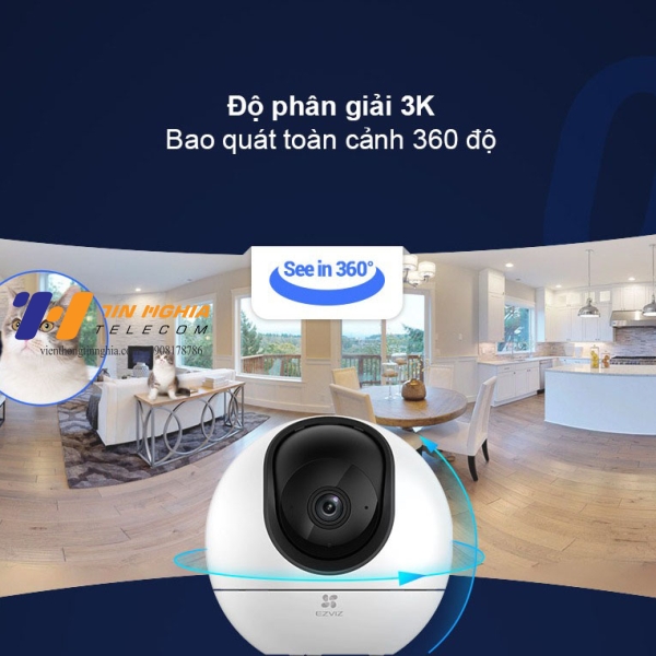 Camera WiFi quay quét EZVIZ H6 3K 5MP